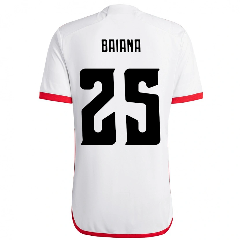 Danxen Hombre Camiseta Larissa Baiana #25 Rojo Negro 2ª Equipación 2025/26 La Camisa