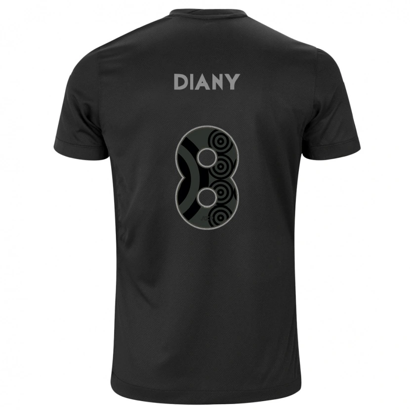 Danxen Hombre Camiseta Diany #8 Blanco Negro 2ª Equipación 2025/26 La Camisa