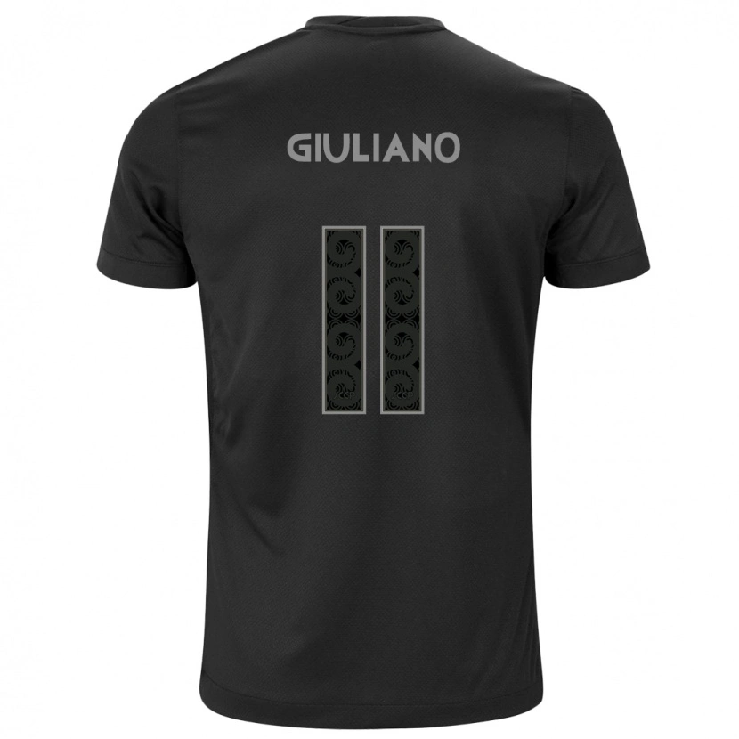 Danxen Hombre Camiseta Giuliano #11 Blanco Negro 2ª Equipación 2025/26 La Camisa