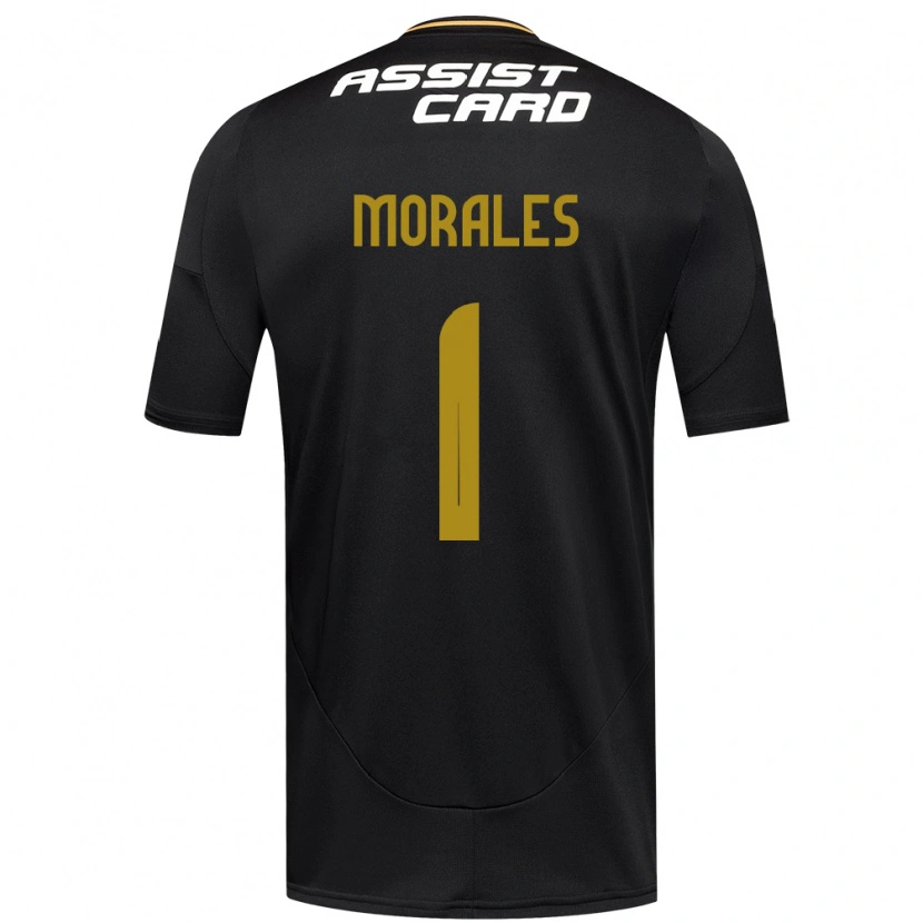 Danxen Hombre Camiseta Benjamín Morales #1 Negro Blanco 2ª Equipación 2025/26 La Camisa