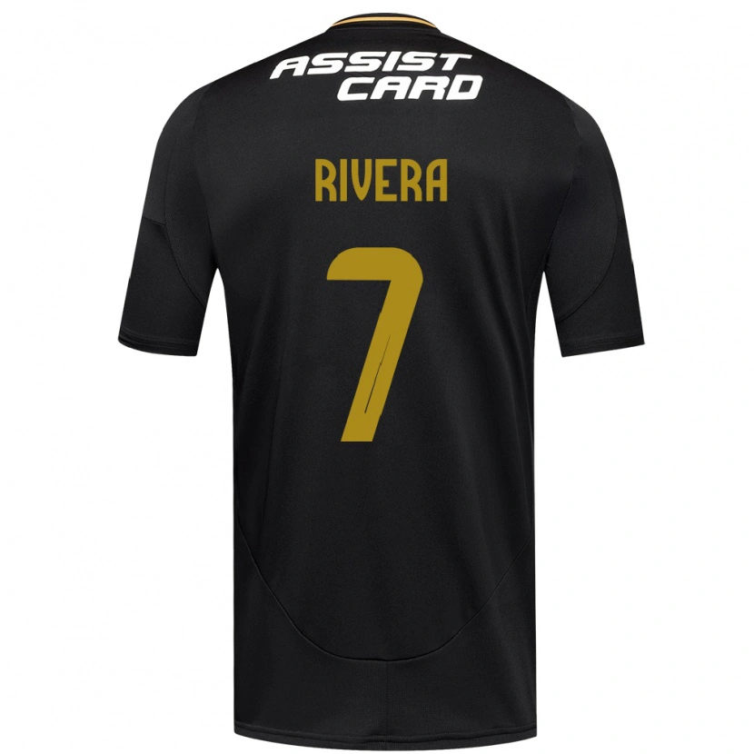 Danxen Hombre Camiseta Francisco Rivera #7 Negro Blanco Amarillo 2ª Equipación 2025/26 La Camisa