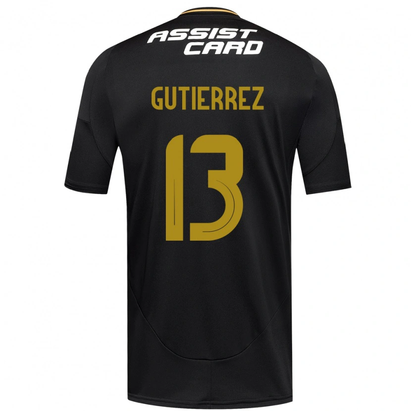 Danxen Hombre Camiseta Bruno Gutiérrez #13 Negro Blanco 2ª Equipación 2025/26 La Camisa