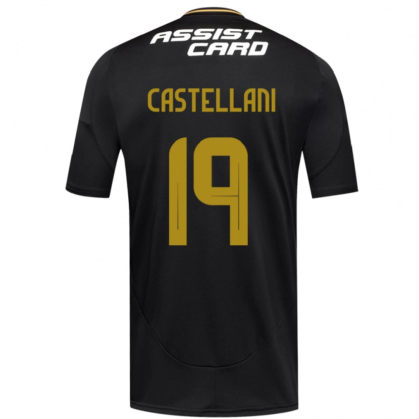 Danxen Hombre Camiseta Gonzalo Castellani #19 Negro Blanco Amarillo 2ª Equipación 2025/26 La Camisa