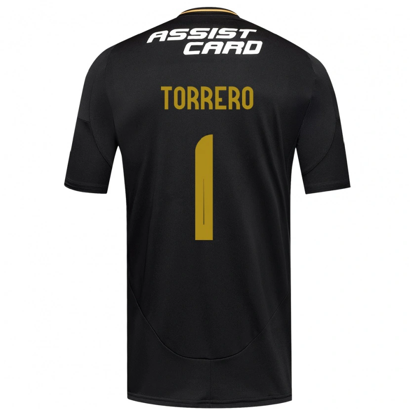 Danxen Hombre Camiseta Ryann Torrero #1 Negro Blanco Amarillo 2ª Equipación 2025/26 La Camisa