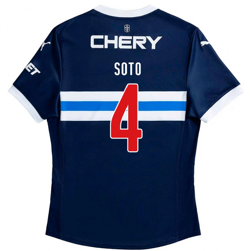 Danxen Hombre Camiseta Guillermo Soto #4 Negro Azul 2ª Equipación 2025/26 La Camisa
