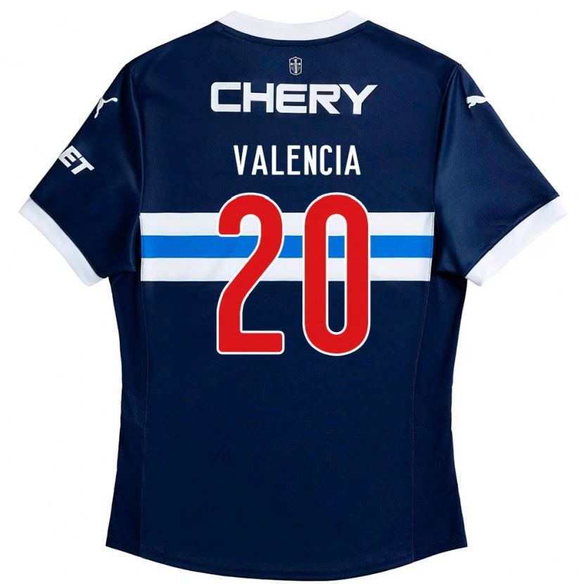Danxen Hombre Camiseta Jhojan Valencia #20 Negro Azul 2ª Equipación 2025/26 La Camisa