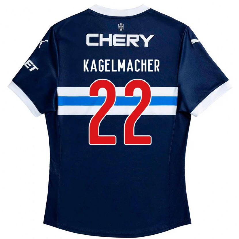 Danxen Hombre Camiseta Gary Kagelmacher #22 Negro Azul 2ª Equipación 2025/26 La Camisa