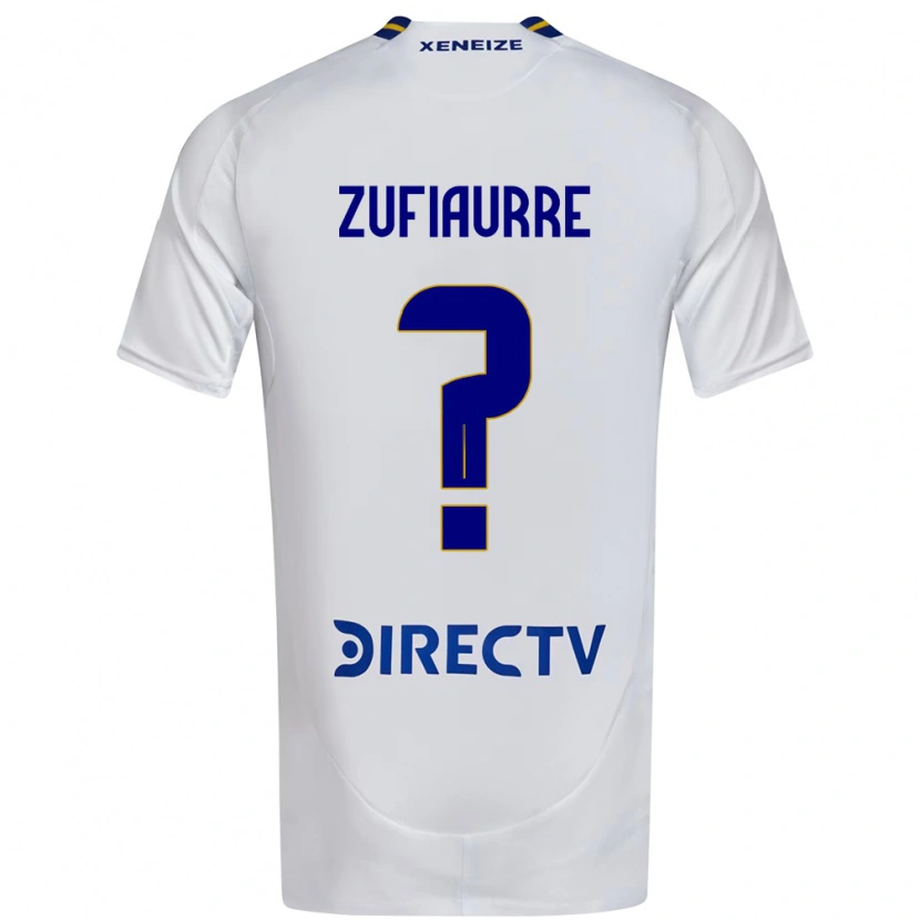 Danxen Hombre Camiseta Iker Zufiaurre #0 Blanco Azul 2ª Equipación 2025/26 La Camisa