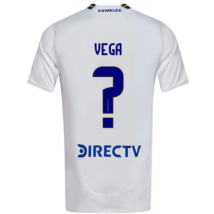 Danxen Hombre Camiseta Gabriel Vega #0 Blanco Azul 2ª Equipación 2025/26 La Camisa