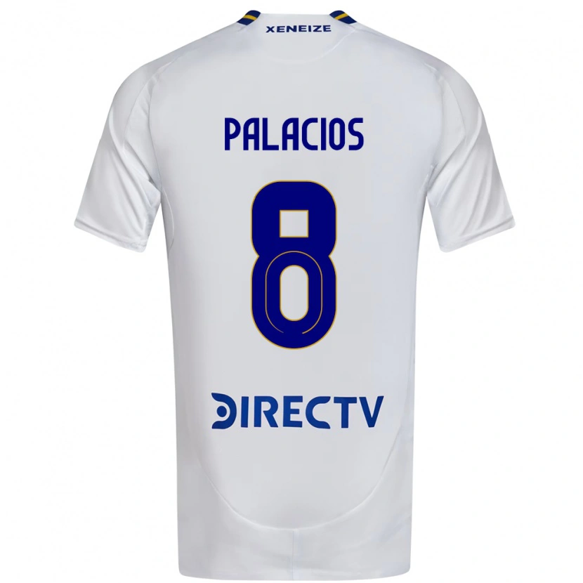 Danxen Hombre Camiseta Carlos Palacios #8 Blanco Azul 2ª Equipación 2025/26 La Camisa