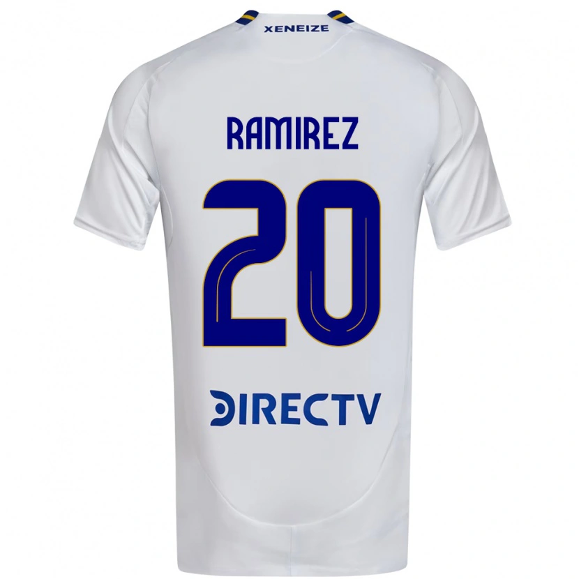 Danxen Hombre Camiseta Juan Ramirez #20 Blanco Azul 2ª Equipación 2025/26 La Camisa