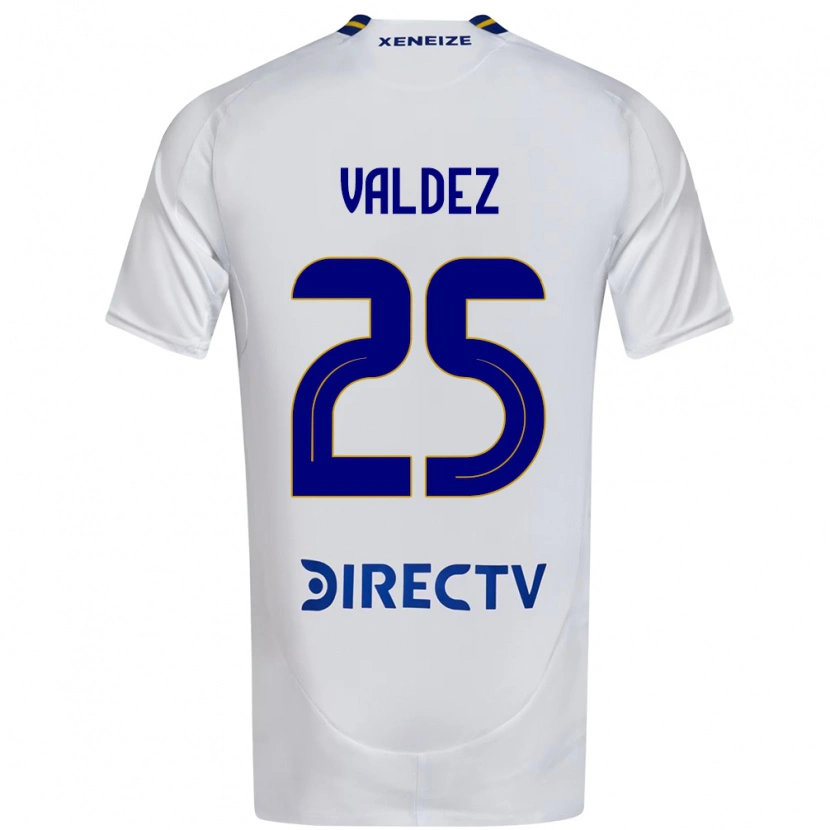 Danxen Hombre Camiseta Bruno Valdez #25 Blanco Azul 2ª Equipación 2025/26 La Camisa