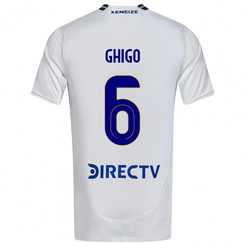 Danxen Hombre Camiseta Cecilia Ghigo #6 Blanco Azul 2ª Equipación 2025/26 La Camisa