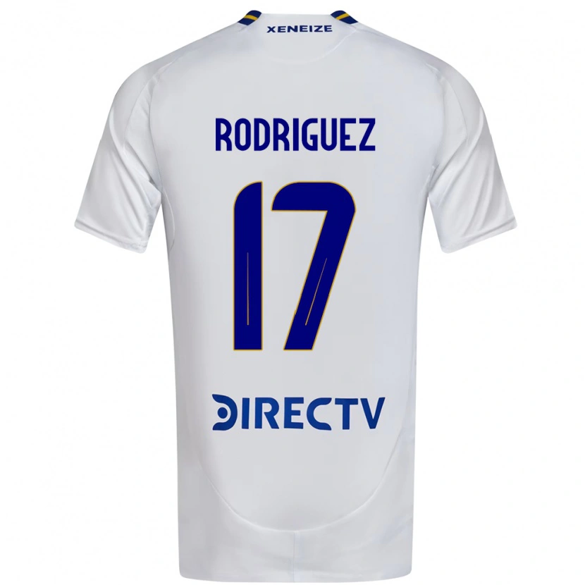 Danxen Hombre Camiseta Fanny Rodriguez #17 Blanco Azul 2ª Equipación 2025/26 La Camisa