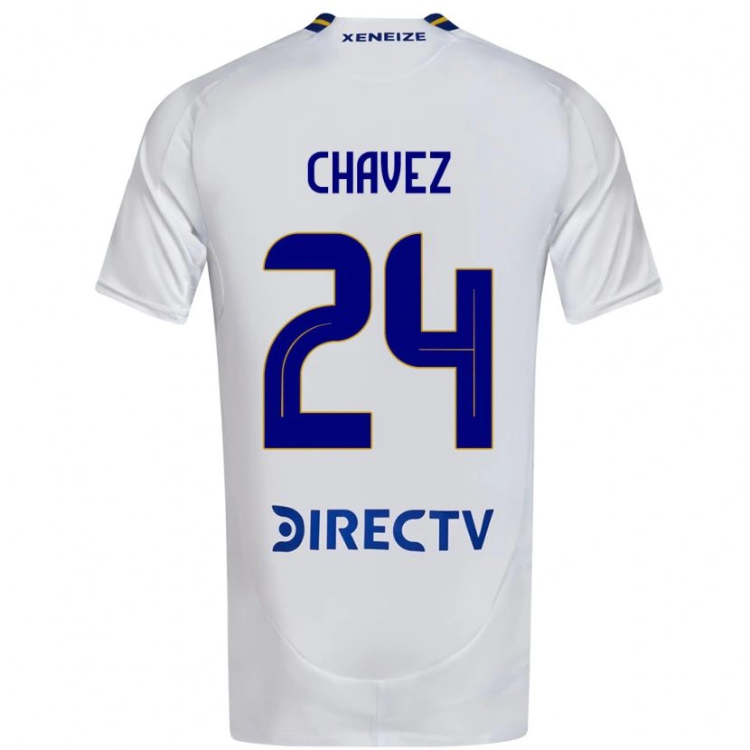 Danxen Hombre Camiseta Gabriela Chavez #24 Blanco Azul 2ª Equipación 2025/26 La Camisa
