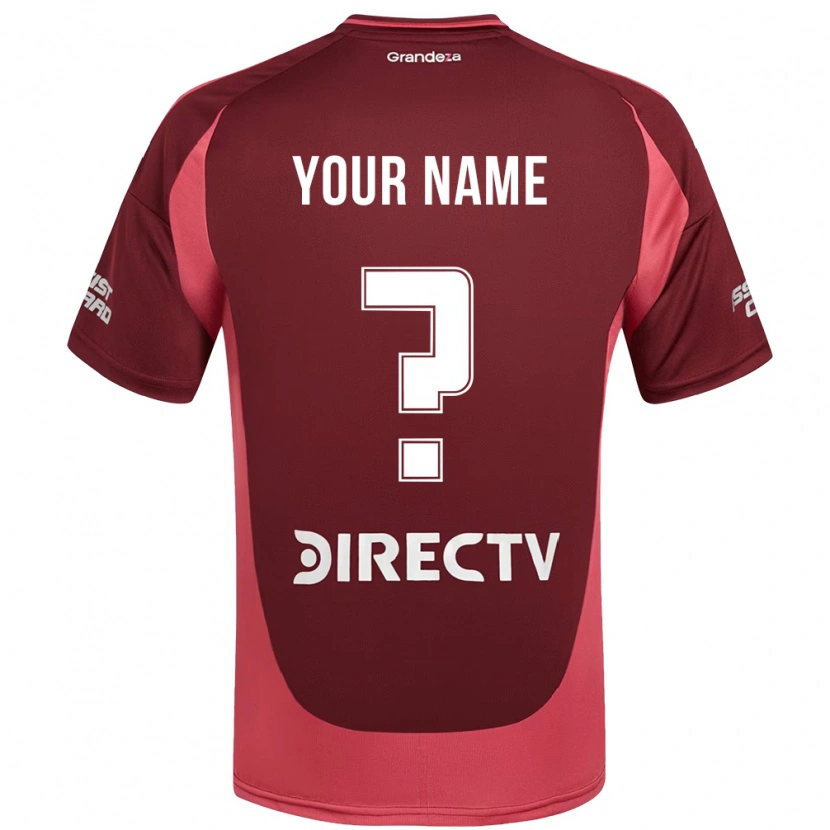 Danxen Hombre Camiseta Su Nombre #0 Blanco Rojo 2ª Equipación 2025/26 La Camisa