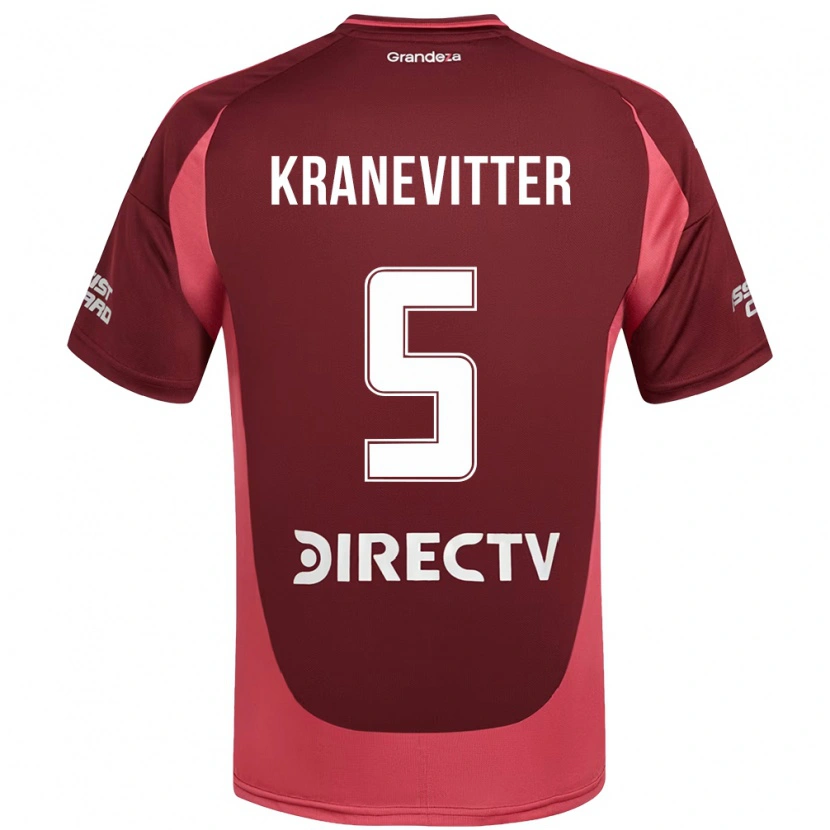 Danxen Hombre Camiseta Matías Kranevitter #5 Borgoña Magenta 2ª Equipación 2025/26 La Camisa