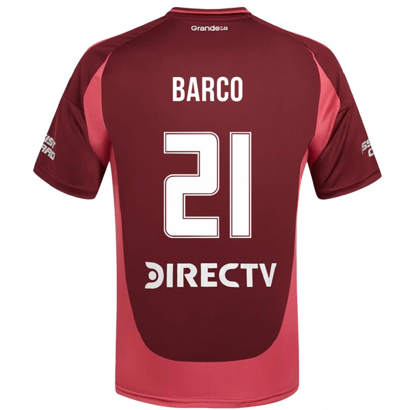 Danxen Hombre Camiseta Esequiel Barco #21 Borgoña Magenta 2ª Equipación 2025/26 La Camisa