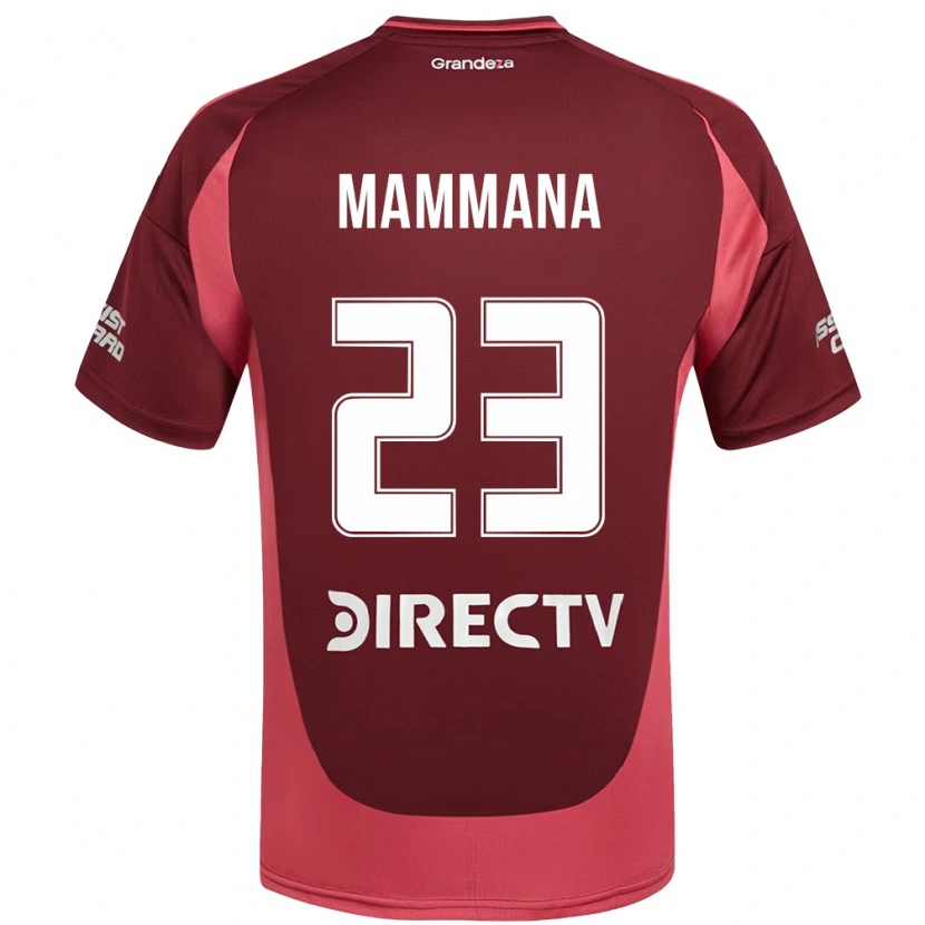 Danxen Hombre Camiseta Emanuel Mammana #23 Borgoña Magenta 2ª Equipación 2025/26 La Camisa