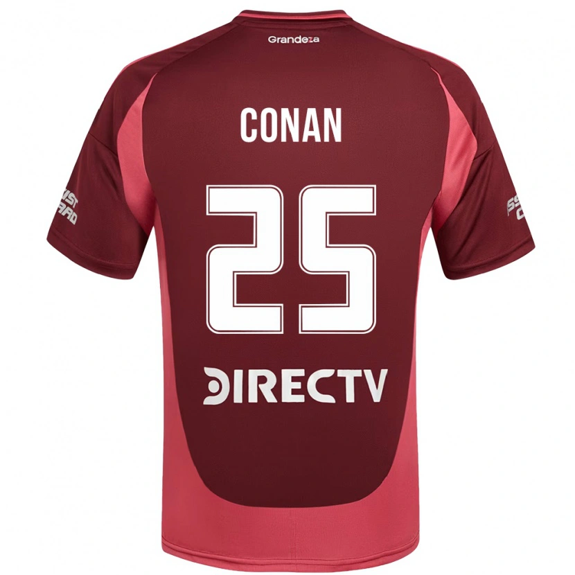 Danxen Hombre Camiseta Conan Ledesma #25 Blanco Rojo 2ª Equipación 2025/26 La Camisa