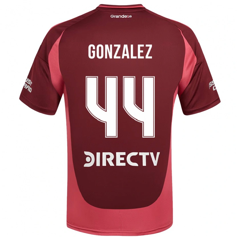 Danxen Hombre Camiseta Alexis González #44 Borgoña Magenta 2ª Equipación 2025/26 La Camisa