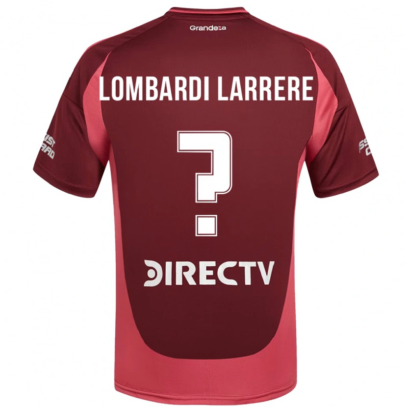 Danxen Hombre Camiseta Delfina Lombardi Larrere #0 Borgoña Magenta 2ª Equipación 2025/26 La Camisa
