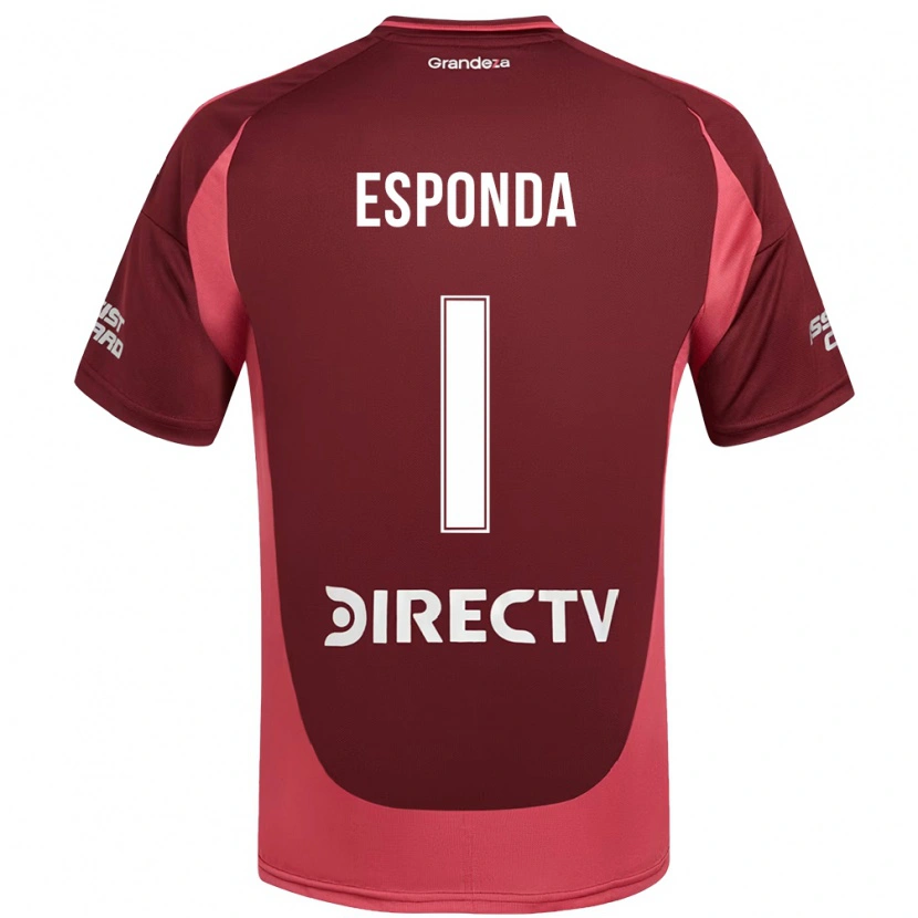 Danxen Hombre Camiseta Lara Esponda #1 Borgoña Magenta 2ª Equipación 2025/26 La Camisa