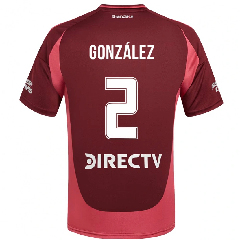 Danxen Hombre Camiseta Giuliana González #2 Blanco Rojo 2ª Equipación 2025/26 La Camisa