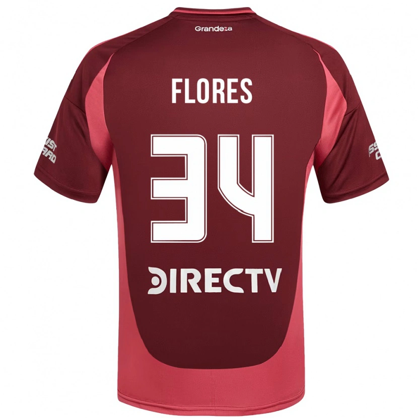 Danxen Hombre Camiseta Brenda Flores #34 Blanco Rojo 2ª Equipación 2025/26 La Camisa