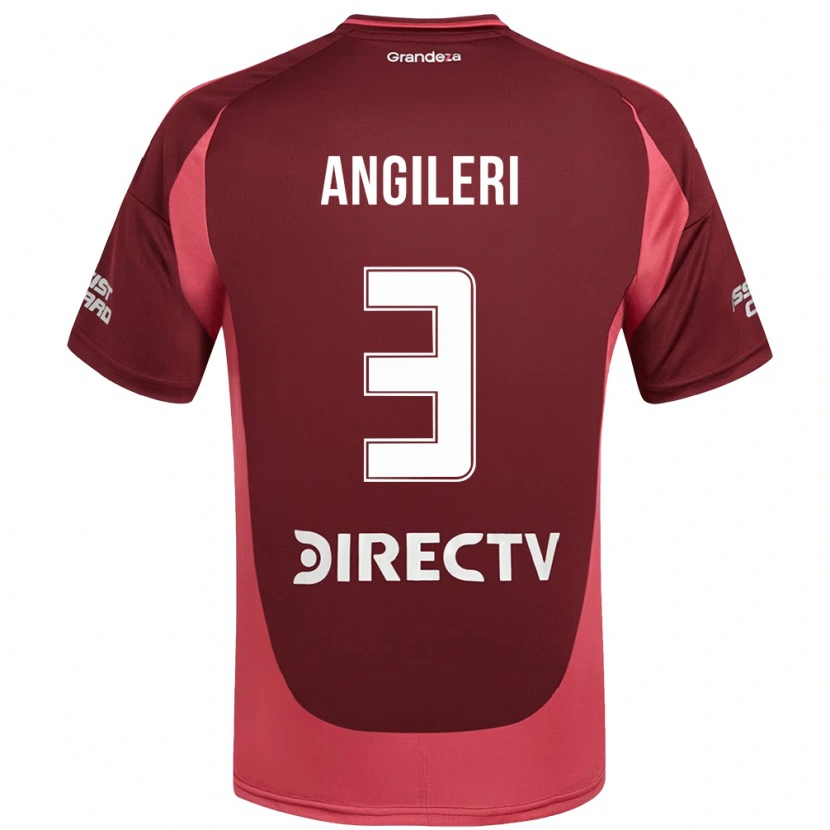 Danxen Hombre Camiseta Fabrizio Angileri #3 Borgoña Magenta 2ª Equipación 2025/26 La Camisa