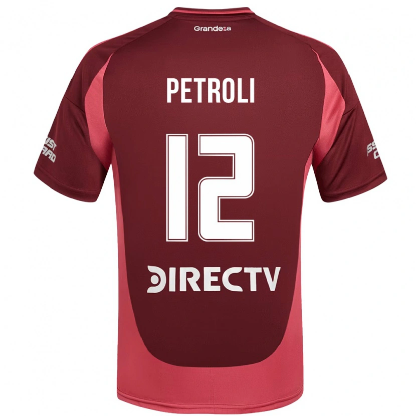 Danxen Hombre Camiseta Franco Petroli #12 Borgoña Magenta 2ª Equipación 2025/26 La Camisa