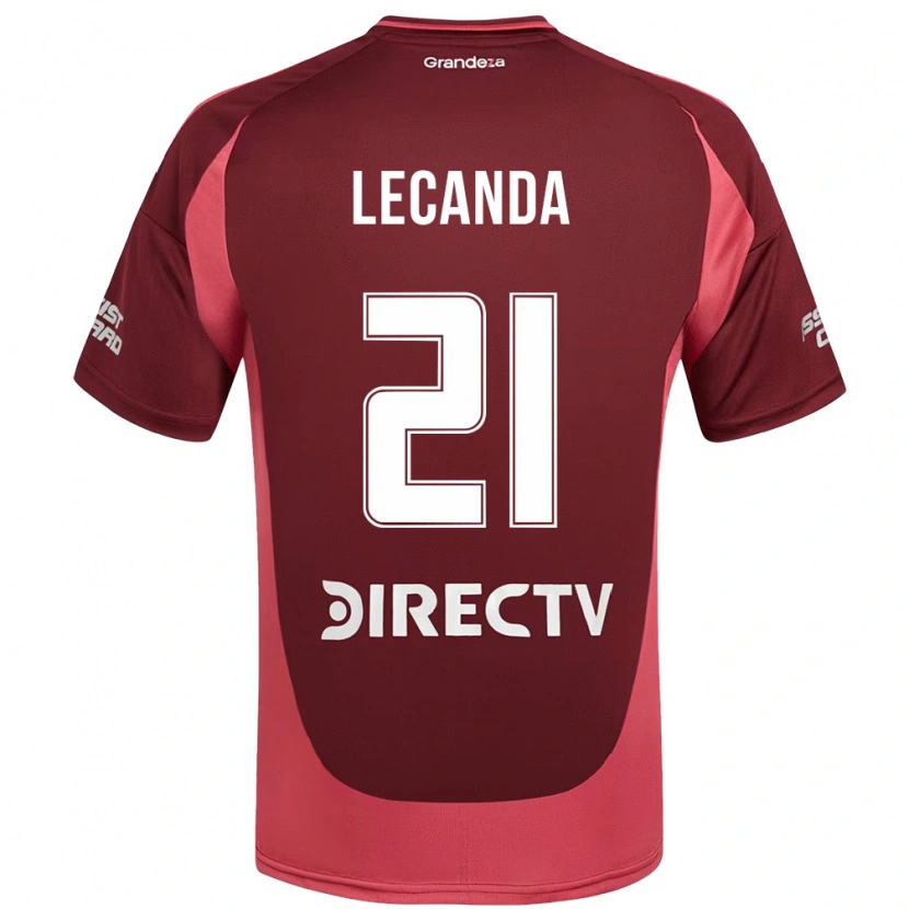 Danxen Hombre Camiseta Tomas Lecanda #21 Blanco Rojo 2ª Equipación 2025/26 La Camisa