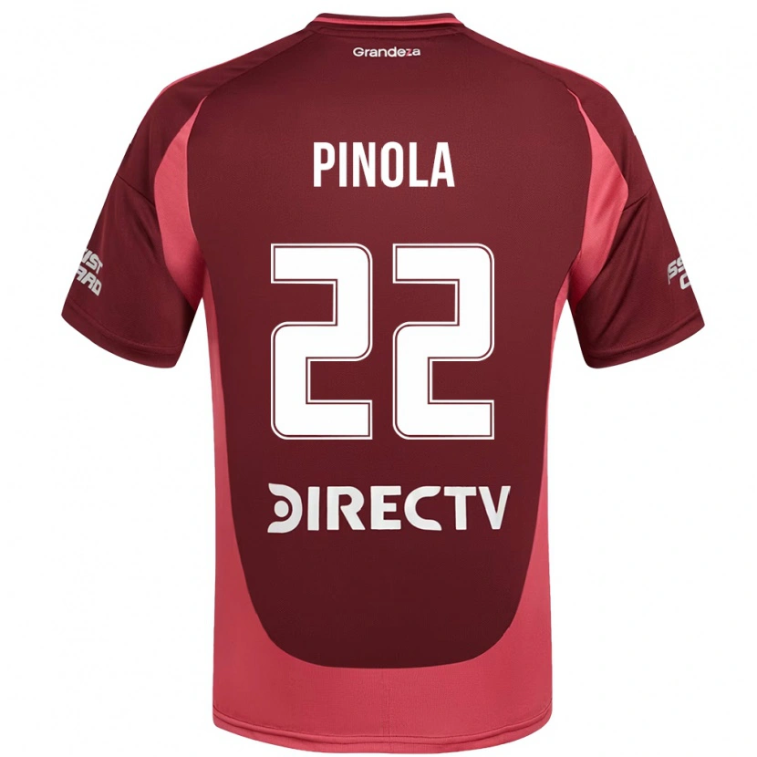 Danxen Hombre Camiseta Javier Pinola #22 Blanco Rojo 2ª Equipación 2025/26 La Camisa