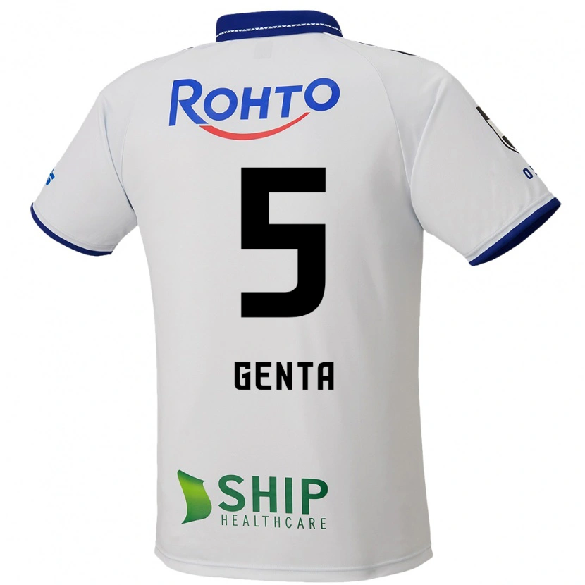 Danxen Hombre Camiseta Genta Miura #5 Azul Blanco Negro 2ª Equipación 2025/26 La Camisa