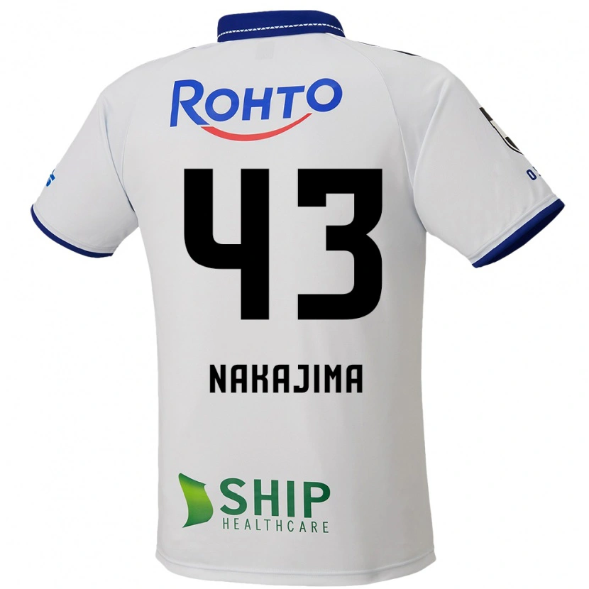 Danxen Hombre Camiseta Yugo Nakajima #43 Blanco Azul Negro 2ª Equipación 2025/26 La Camisa