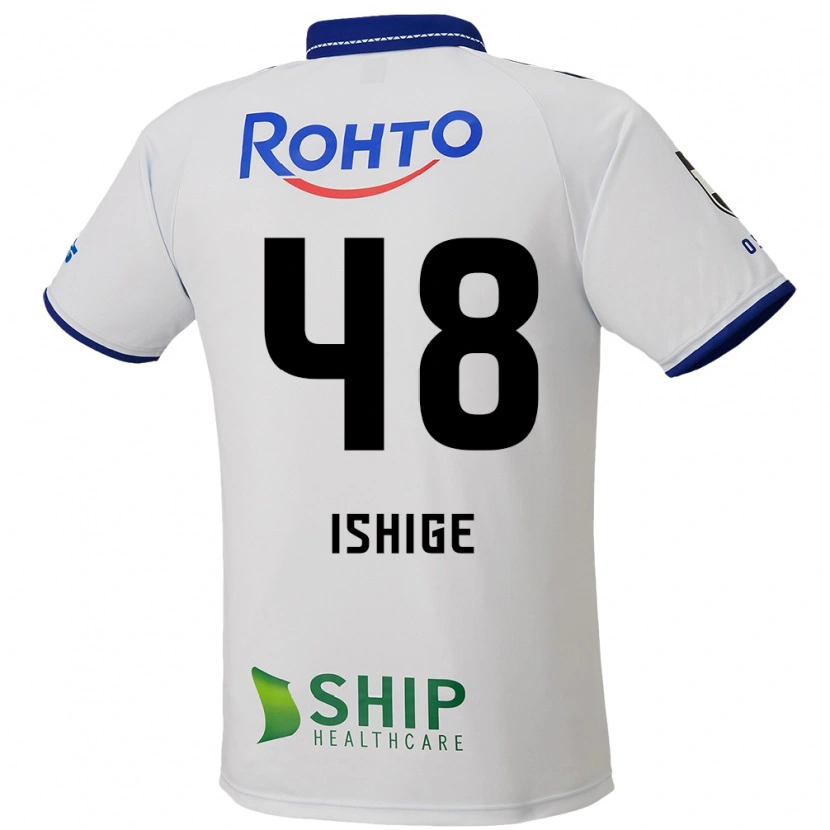 Danxen Hombre Camiseta Hideki Ishige #48 Blanco Azul Negro 2ª Equipación 2025/26 La Camisa