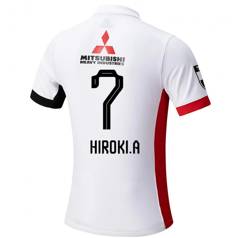 Danxen Hombre Camiseta Hiroki Abe #7 Rojo Blanco 2ª Equipación 2025/26 La Camisa