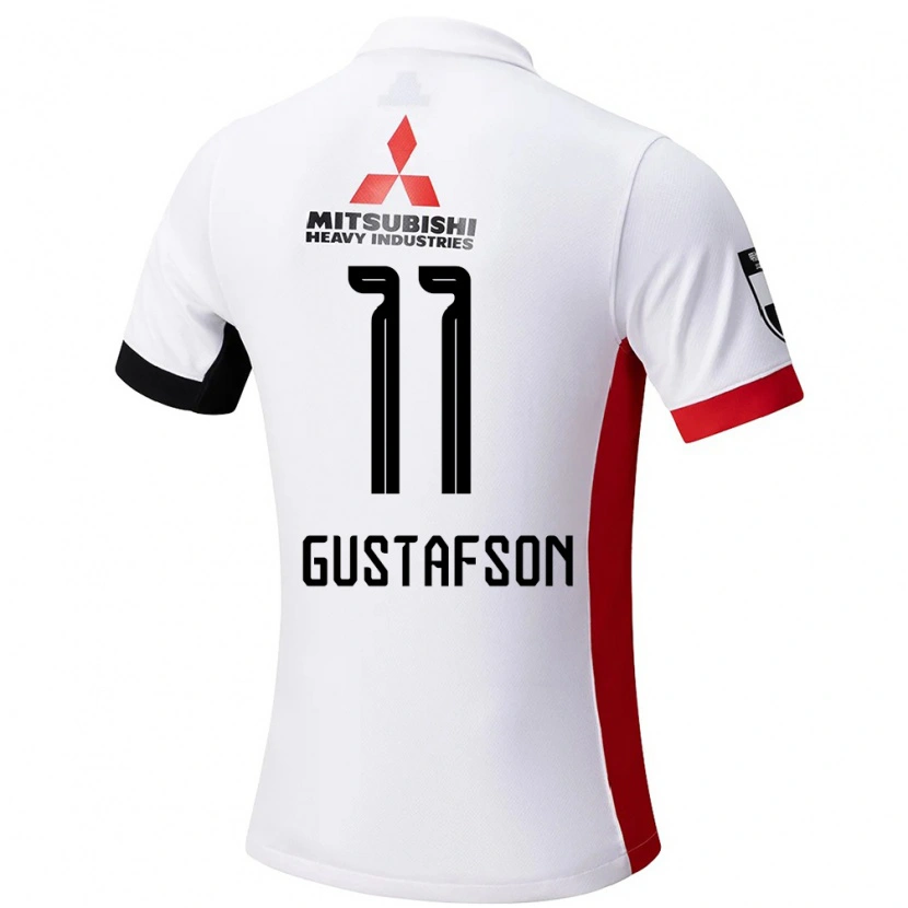 Danxen Hombre Camiseta Samuel Gustafson #11 Blanco Negro 2ª Equipación 2025/26 La Camisa
