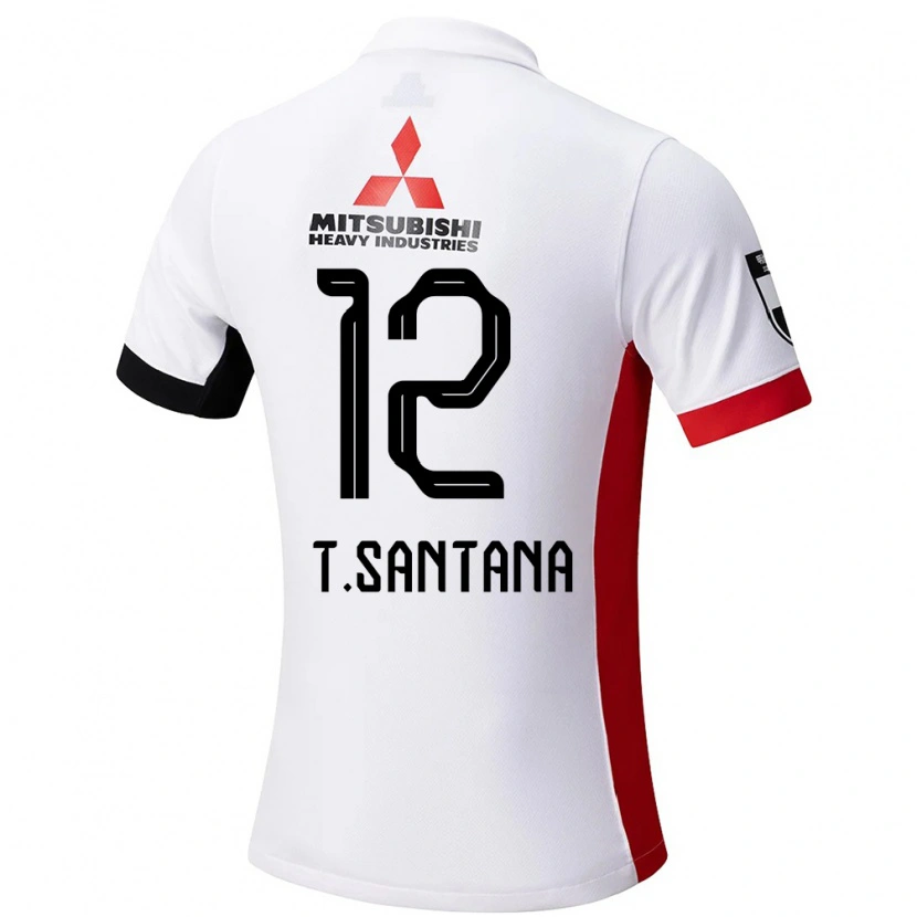 Danxen Hombre Camiseta Thiago #12 Rojo Blanco 2ª Equipación 2025/26 La Camisa