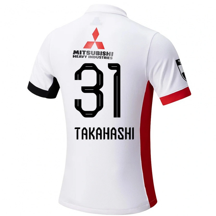 Danxen Hombre Camiseta Atsuro Takahashi #31 Rojo Blanco 2ª Equipación 2025/26 La Camisa