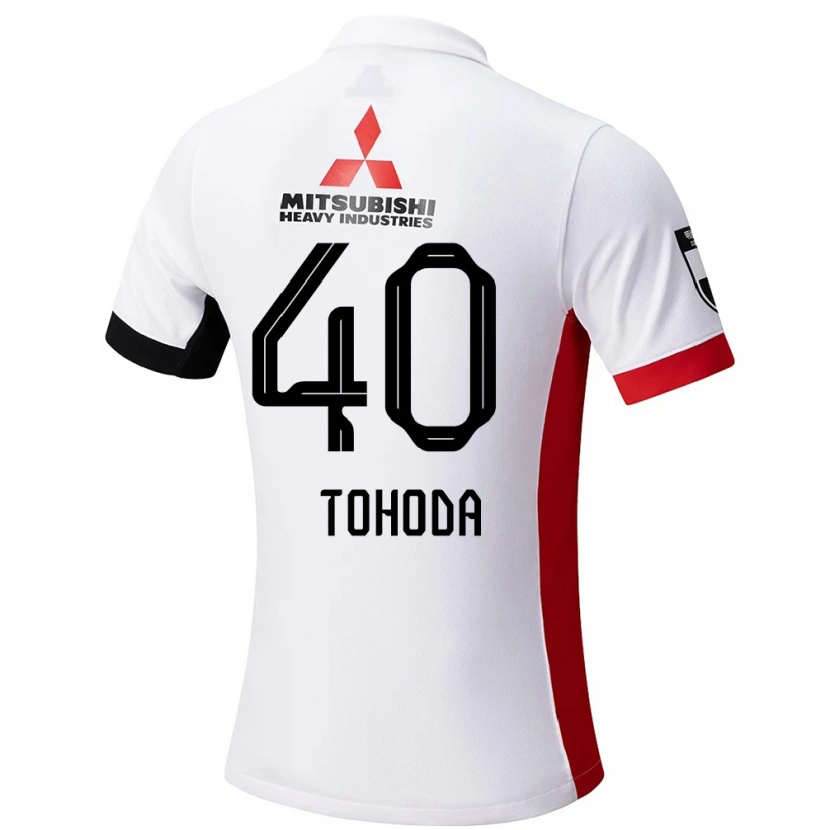 Danxen Hombre Camiseta Junei Tohoda #40 Rojo Blanco 2ª Equipación 2025/26 La Camisa