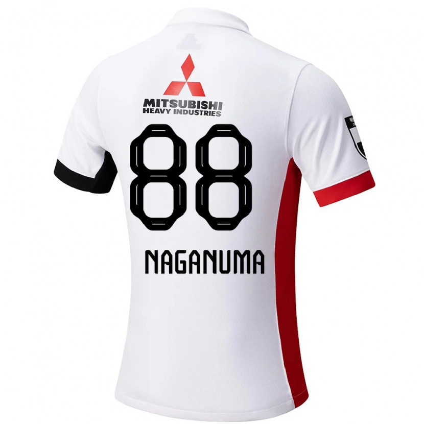 Danxen Hombre Camiseta Yoichi Naganuma #88 Rojo Blanco 2ª Equipación 2025/26 La Camisa