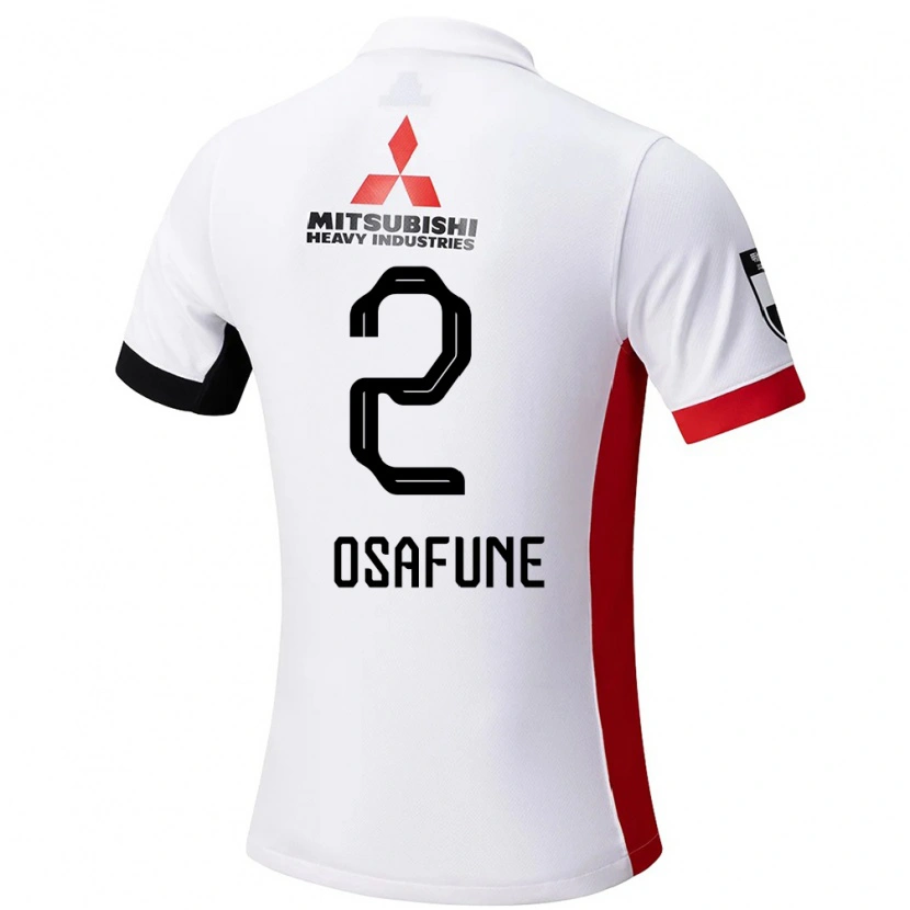 Danxen Hombre Camiseta Kana Osafune #2 Rojo Blanco 2ª Equipación 2025/26 La Camisa