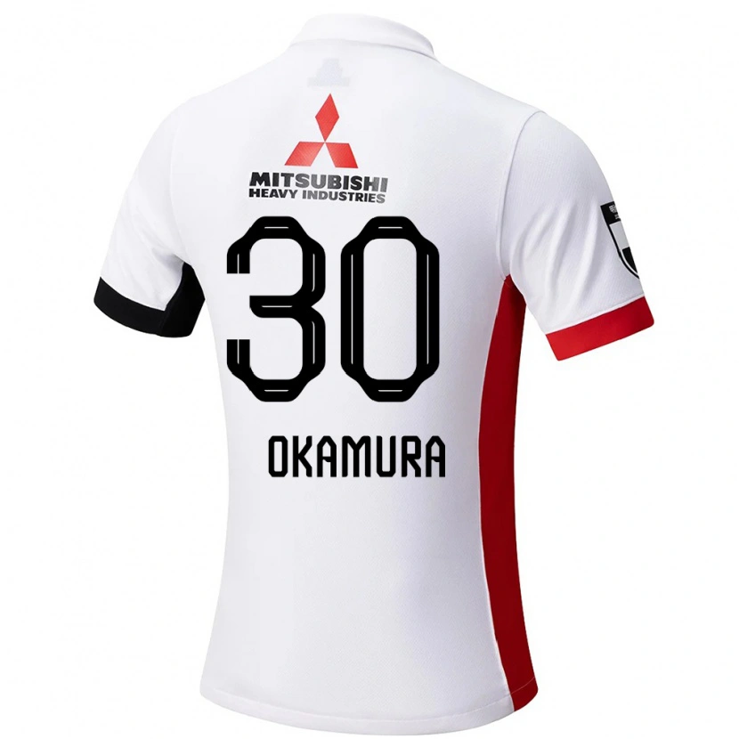 Danxen Hombre Camiseta Raika Okamura #30 Rojo Blanco 2ª Equipación 2025/26 La Camisa