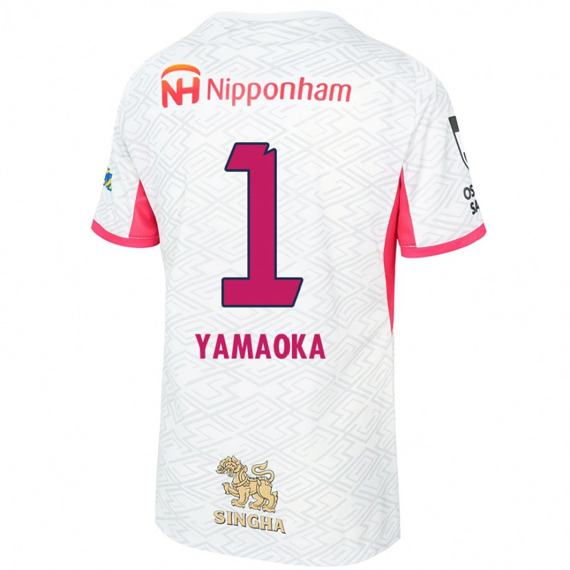 Danxen Hombre Camiseta Kumpei Yamaoka #1 Rosa Sakura Blanco 2ª Equipación 2025/26 La Camisa