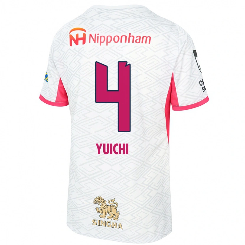 Danxen Hombre Camiseta Yuichi Hirano #4 Rosa Sakura Blanco 2ª Equipación 2025/26 La Camisa