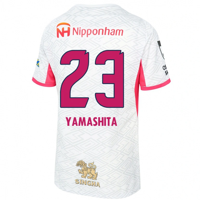 Danxen Hombre Camiseta Tatsuya Yamashita #23 Rosa Sakura Blanco 2ª Equipación 2025/26 La Camisa