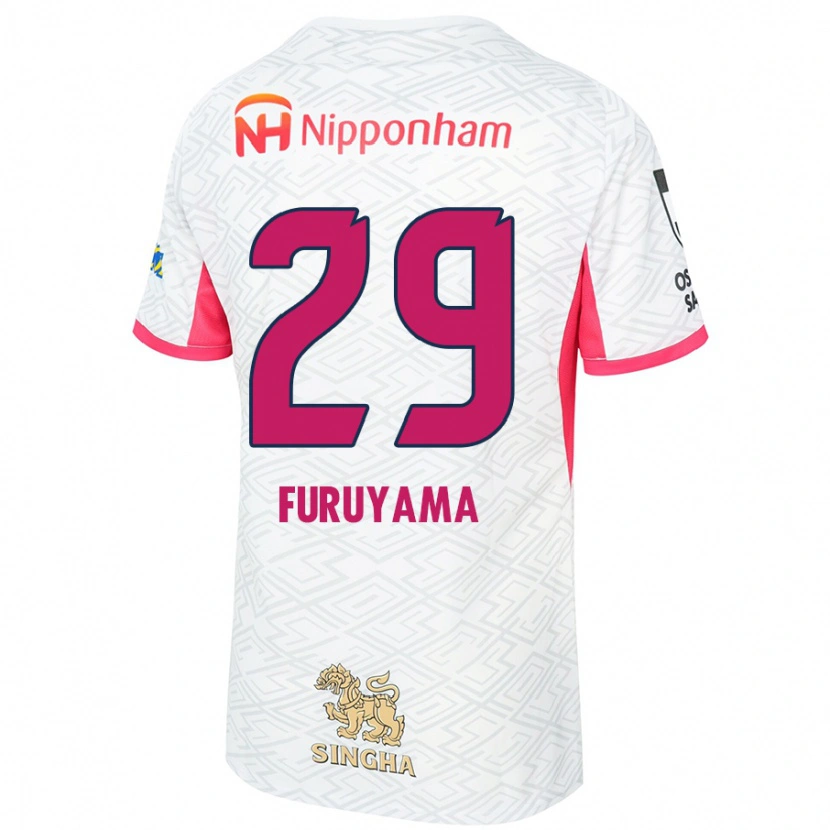 Danxen Hombre Camiseta Kengo Furuyama #29 Rosa Sakura Blanco 2ª Equipación 2025/26 La Camisa