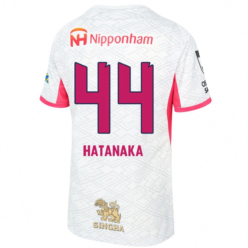 Danxen Hombre Camiseta Shinnosuke Hatanaka #44 Rosa Sakura Blanco 2ª Equipación 2025/26 La Camisa