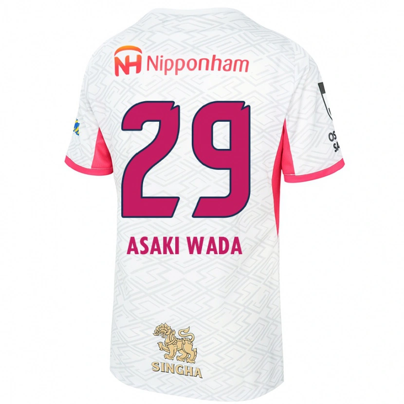Danxen Hombre Camiseta Asaki Wada #29 Rosa Sakura Blanco 2ª Equipación 2025/26 La Camisa